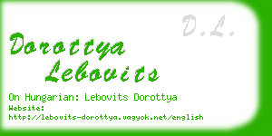 dorottya lebovits business card